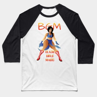 black  anime girls magic 13 Baseball T-Shirt